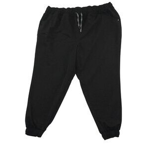 Jaanu Womens 3XL 5 Pocket Jogger Scrub Pants Black Elastic Drawstring Medical